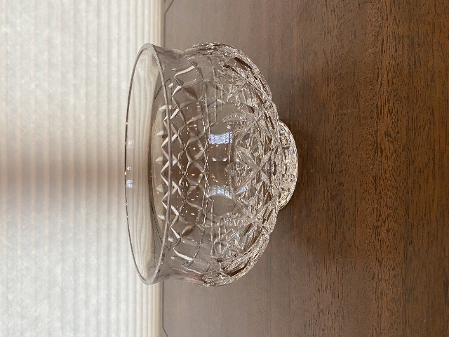VTG WATERFORD Crystal LISMORE Bowl SIGNED 7.5"W HEAVY IRELAND