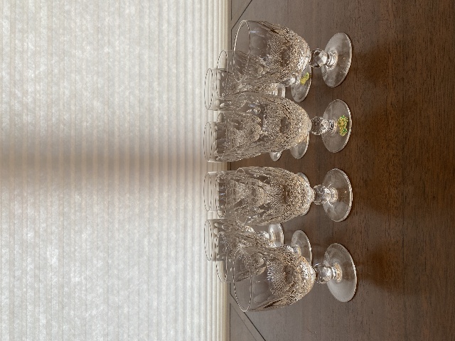 12 VTG WATERFORD Crystal COLLEEN Short Stem Claret Wine Glasses SIGNED 4.75"H