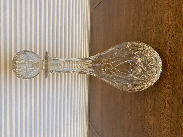 MARQUIS By WATERFORD Crystal BROOKSIDE Decanter W/Stopper SIGNED 12.75"H