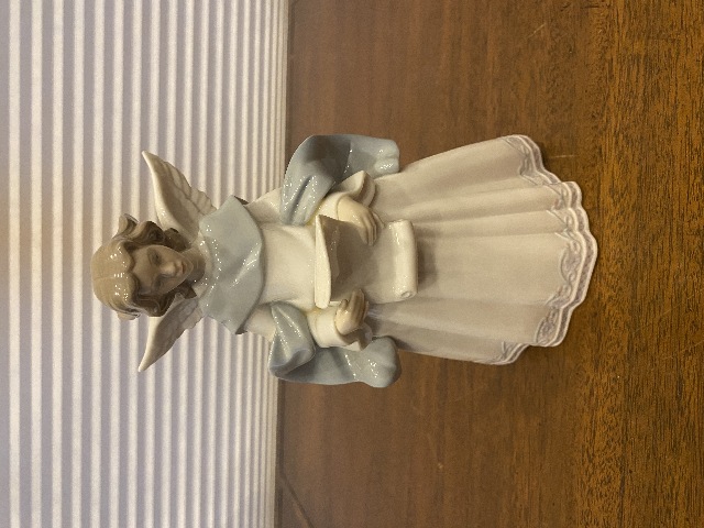 VTG LLADRO Cantor Angel REJOICE Glossy Tree Topper Figurine #6321, 8.5"H SPAIN
