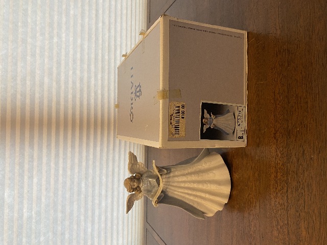 VTG LLADRO Singing Angel Glossy Tree Topper Figurine #5831 W/BOX 7.25"H SPAIN