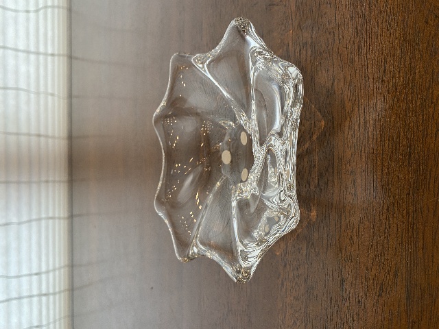 VTG Baccarat Crystal Free Form Candy Dish/Bowl SIGNED 5.5"W FRANCE