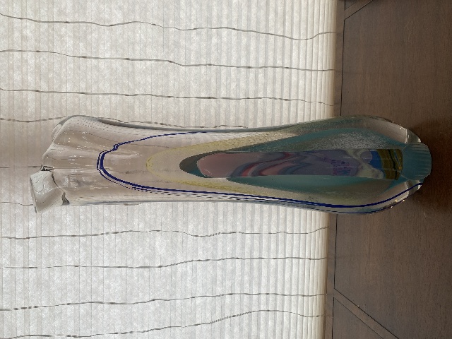 LARGE VERNON BREJCHA WET SUMMER Multicolored Art Glass Sculpture 25"H SIGNED