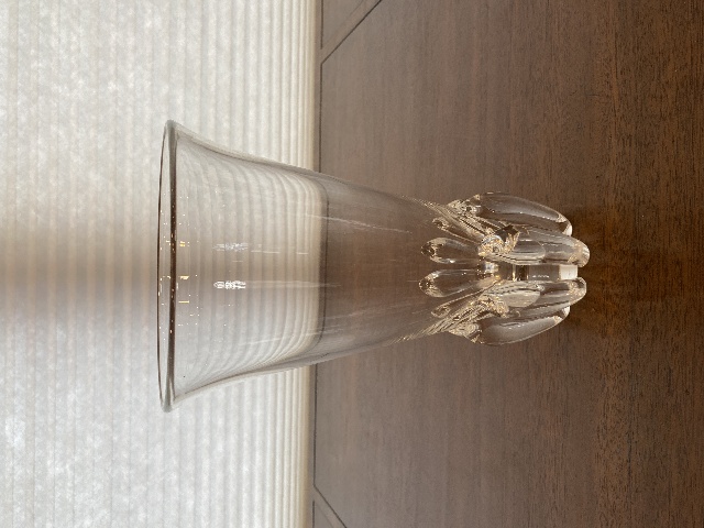 VTG STEUBEN Crystal Lotus Vase By GEORGE THOMPSON 10"H SIGNED