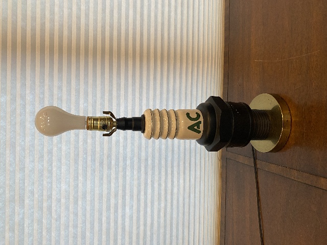 RARE AC SPARK Ceramic PROMOTIONAL Electric Table Lamp 18"H