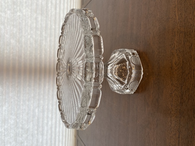 VTG FOSTORIA Clear COIN GLASS Round Cake Plate/Stand 10"W DISCONTINUED