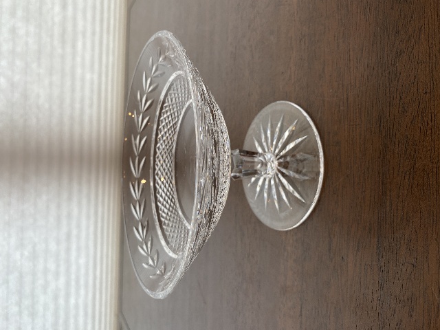 VTG Waterford Crystal GLANDORE Compote Candy Dish 4"H SIGNED