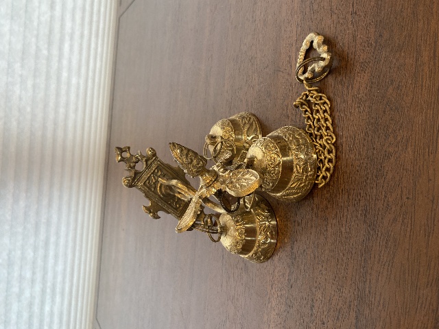 VTG Gold Brass 3-Bell Door Chime