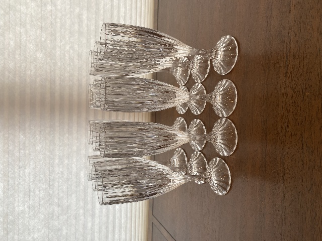 SET (12) VTG Mikasa Crystal "PARK LANE" Fluted Champagne Glasses 8.75"H
