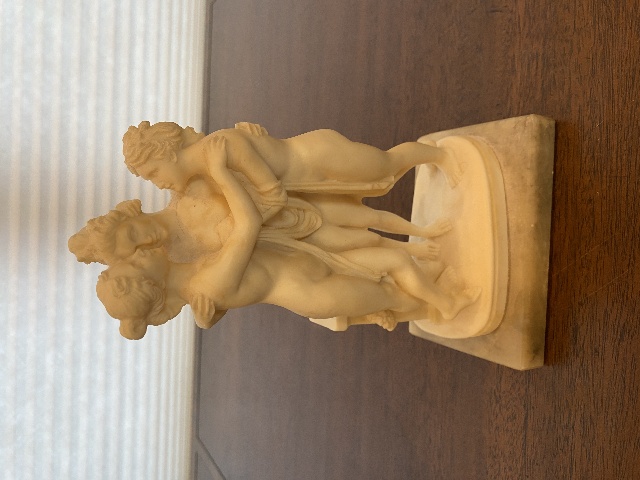 THREE GRACES Replica Resin/Alabaster Sculpture W/Marble Base 8"H