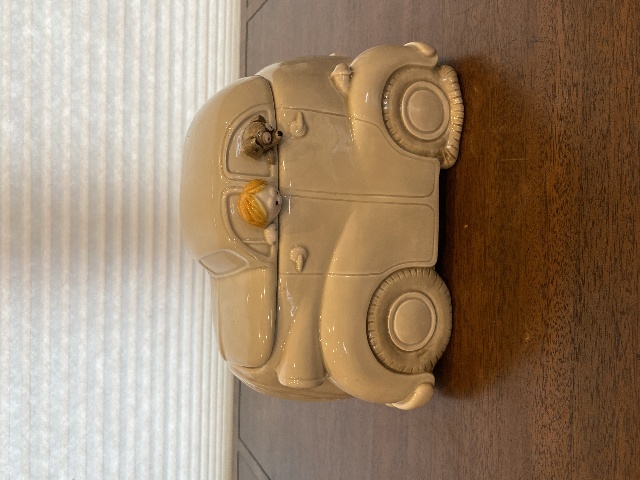 VTG Fitz & Floyd Porcelain AUTO Cookie Jar 10.5"L
