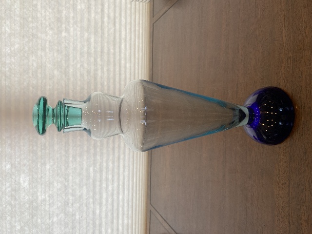 VTG Multicolored Murano Art Glass Decanter W/Stopper 13.25"H ITALY