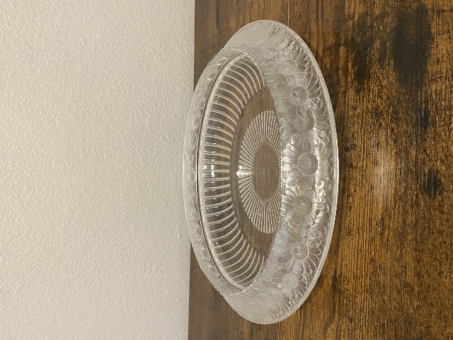 LARGE VTG Lalique Frosted Crystal MARGUERITES Daisy Bowl 13"W SIGNED, FRANCE