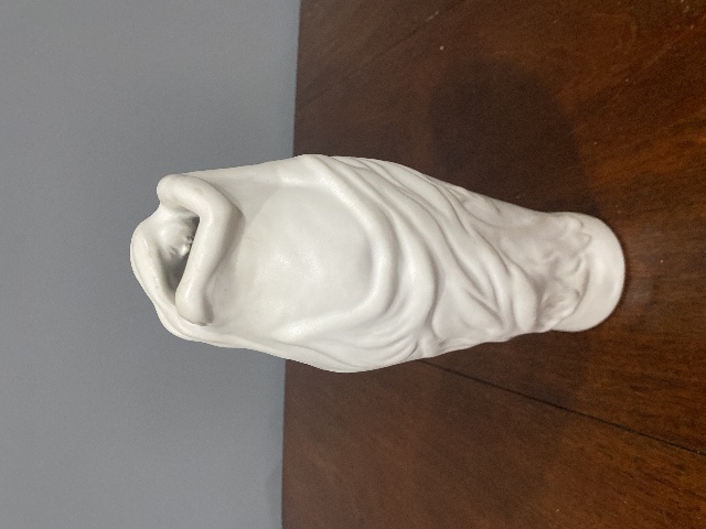 VTG VAN BRIGGLE Matte White LORELEI Art Pottery Vase 10.75"H SIGNED