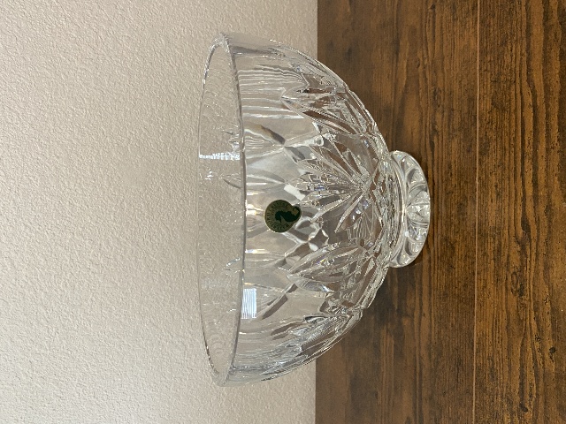 VTG WATERFORD Crystal GRANVILLE Centerpiece Bowl SIGNED 9.75"W HEAVY IRELAND