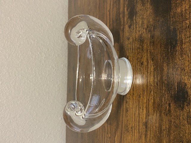 VTG STEUBEN Crystal Snail Scroll Sugar Bowl By Irene Benton 5.25"W SIGNED