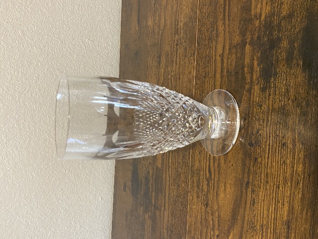 VTG WATERFORD Crystal COLLEEN SHORT STEM ICED TEA GLASS SIGNED 6 3/8"H