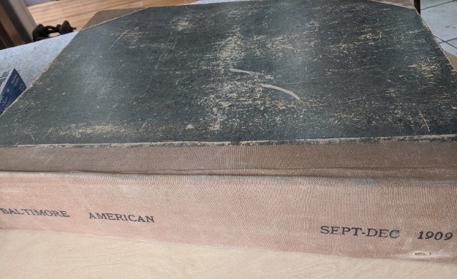 Baltimore American Newspaper Sept-Dec 1909 Large Format Reference Book
