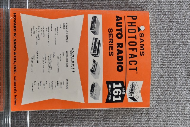 Vintage Service Manual Sams Photofact Auto Radio Series Vol. 161 JAN 1974 AR-161