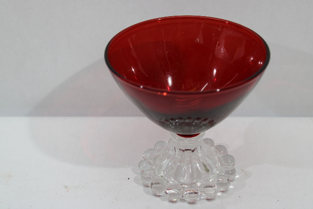 Lot of 2 - Anchor Hocking Berwick-Boopie Ruby Champagne/Tall Sherbert Glass