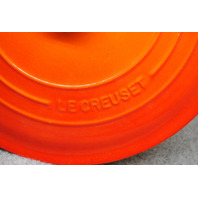 Le Creuset Dutch Oven "G" Enamel Cast Iron Flame Orange Made in France Lid Only