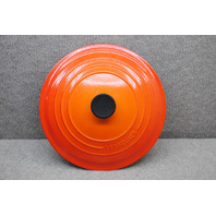 Le Creuset Dutch Oven "G" Enamel Cast Iron Flame Orange Made in France Lid Only