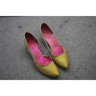 Vintage Early 60's Taj Gold Sole/Brass Heel/Pink Lining Shoes