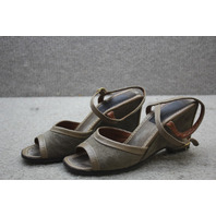 Exclusively Garolini Suede Open Toe Strappy Wedge Heel