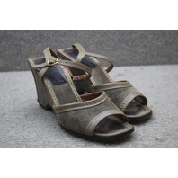 Exclusively Garolini Suede Open Toe Strappy Wedge Heel