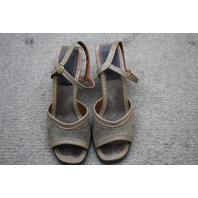 Exclusively Garolini Suede Open Toe Strappy Wedge Heel