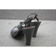 Gamins Grey Aries Suede Open Toe Strappy Pump Heels