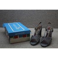 Gamins Grey Aries Suede Open Toe Strappy Pump Heels