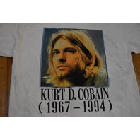 Vintage Nirvana Kurt Cobain 1994 The End of Music Tribute T-Shirt Size XL Giant by Tultex