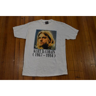 Vintage Nirvana Kurt Cobain 1994 The End of Music Tribute T-Shirt Size XL Giant by Tultex