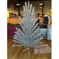 Beautiful Vintage Evergleam 6ft Aluminum Christmas Tree with Box Complete
