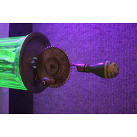 Green Uranium Glass 16 oz A & J Hand Mixer/Egg Beater