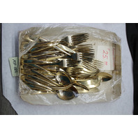 40 Piece Vintage Dirigold Dirilyte Goldware Regal Flatware Set
