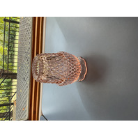 Vintage Indiana Glass Diamond Point Fairy Lamp Angel Light