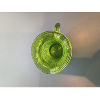 Vintage Green Crackle Glass Vase Pitcher
