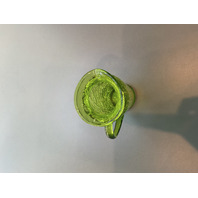 Vintage Green Crackle Glass Vase Pitcher