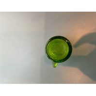 Vintage Green Crackle Glass Vase Pitcher
