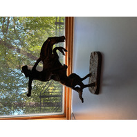 FREDERIC REMINGTON BRONCO BUSTER Solid Bronze Statue Small Vintage Replica