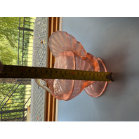 Turkey Pink Compote Art Glass Dish