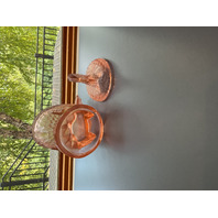 Turkey Pink Compote Art Glass Dish
