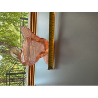 Turkey Pink Compote Art Glass Dish