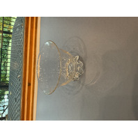 Venetian Clear Small Footed Glass Nut Bowl