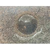 Crackle Art Glass Clear Bowl