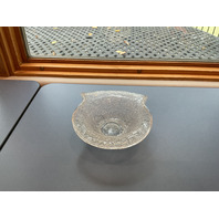 Crackle Art Glass Clear Bowl