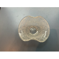 Crackle Art Glass Clear Bowl