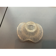 Crackle Art Glass Clear Bowl